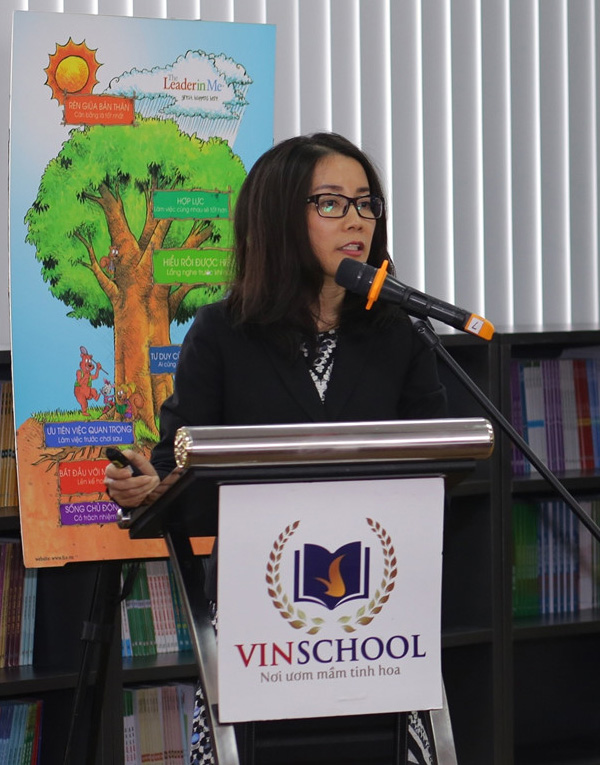 Bà Phan Hà Thuỷ, Tổng Hiệu trưởng Hệ thống giáo dục Vinschool hy vọng trong tương lai sẽ có thêm nhiều ngôi trường “lãnh đạo bản thân”, lấy học sinh làm trọng tâm tại Việt Nam